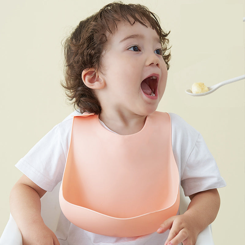 Waterproof Silicone Baby Bib – Adjustable, Soft, Easy-Clean