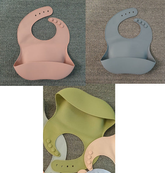Waterproof Silicone Baby Bib – Adjustable, Soft, Easy-Clean