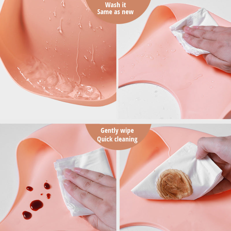 Waterproof Silicone Baby Bib – Adjustable, Soft, Easy-Clean