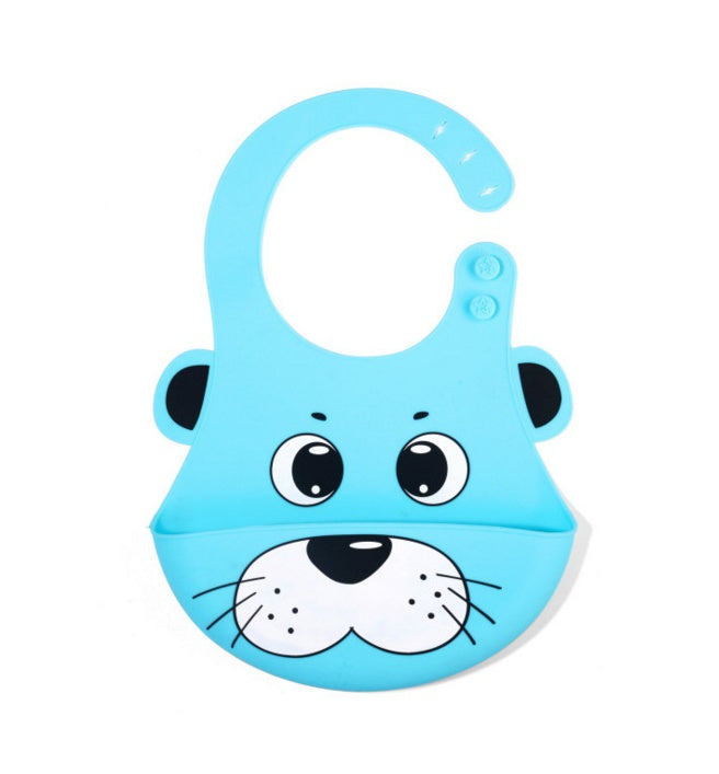 Silicone bib waterproof baby bib children's food pocket baby bib food grade silicone