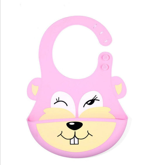 Silicone bib waterproof baby bib children's food pocket baby bib food grade silicone