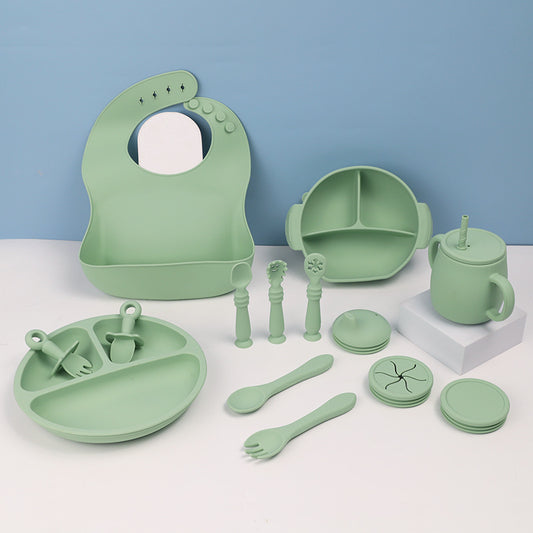 15-Piece Silicone Baby Feeding Set – Safe, Soft, and Easy Mealtime